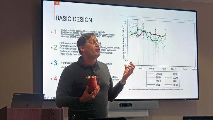 Saumitra Jha presented his research in a CDDRL seminar on October 9, 2025.