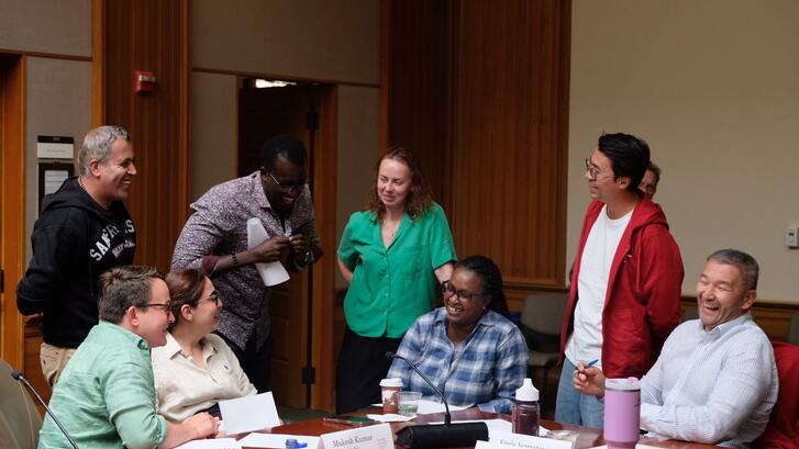 2025 Summer Fellows role play during a case study session