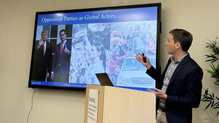 Oren Samet presented his research in a CDDRL seminar on October 30, 2025.