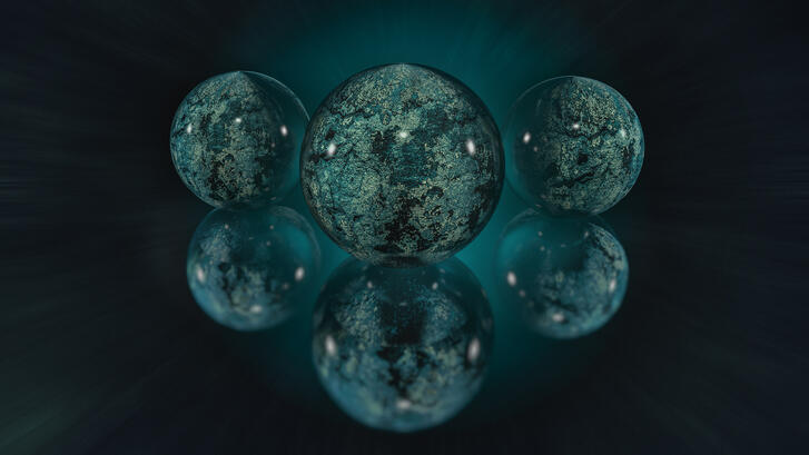 Globe Mirror Balls illustration