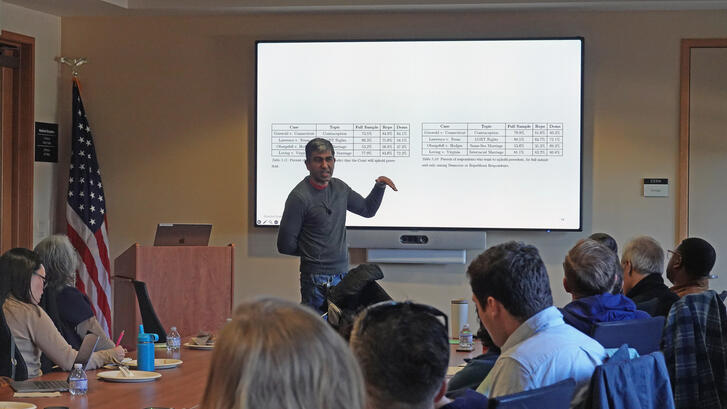 Neil Malhotra presented his research in a CDDRL seminar on January 8, 2026.