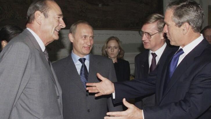 Putin and George Bush