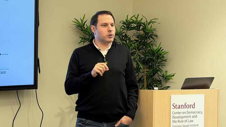 Oliver Kaplan presented his research in a CDDRL seminar on February 19, 2026.