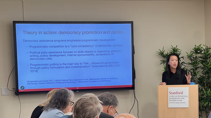 Didi Kuo presented her research in a CDDRL seminar on April 2, 2026.