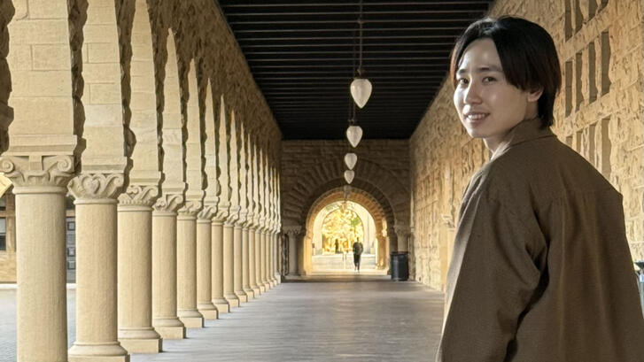 a person at a university campus