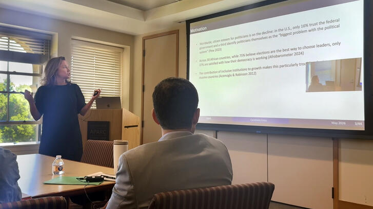 Katherine Case presented her research in a CDDRL seminar on May 7, 2026.