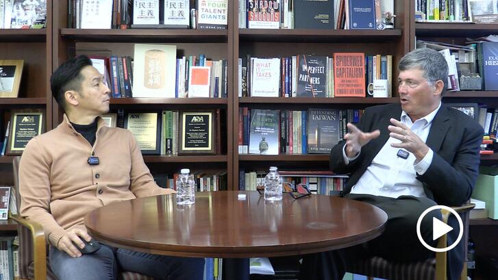 Mark Lambert and Kiyoteru Tsutsui in conversation.