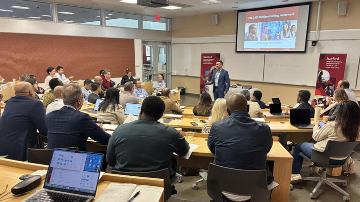 Michael Bennon addressing participants during the August 2026 LAD course titled “Public-Private Partnerships and Public Policy for Infrastructure.”