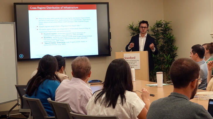 Chris Dann presented his research in a CDDRL seminar on October 15, 2026.