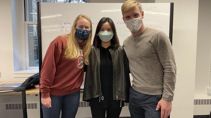 2022 MIP students Emily Bauer, Soomin Jun, and Kyle Thompson