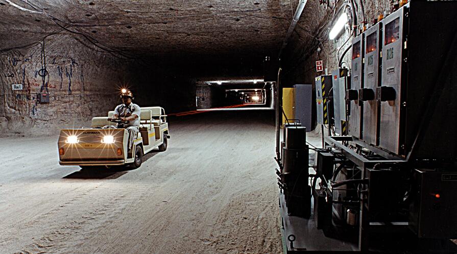 Inside the Waste Isolation Pilot Plant (WIPP) in Carlsbad, New Mexico.