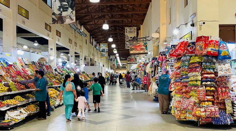A migrant domestic worker with her employer, Kuwait City, September 2022