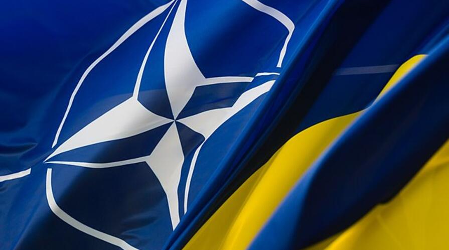 NATO / Ukraine Flags