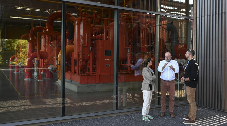 The gathering included a tour of the Stanford Central Energy Facility