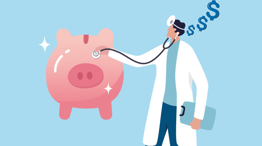 Illustration of medical investments