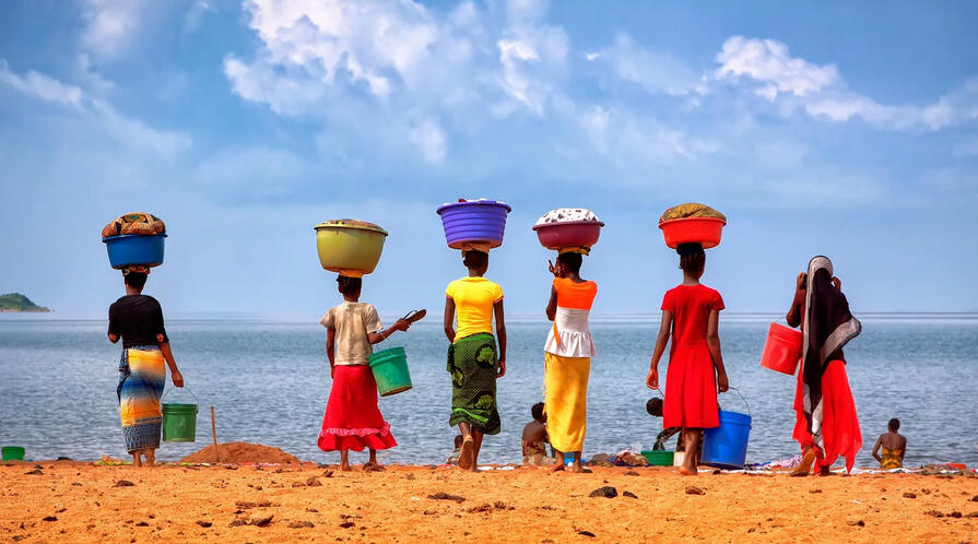 Women at Lake Tanganyika