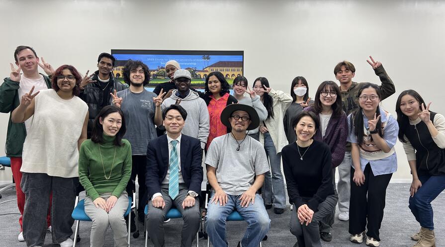 group of students and instructors in a classroom