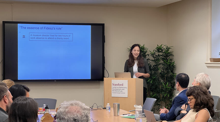 Hanna Folsz presented her research in a CDDRL seminar on November 13, 2025.