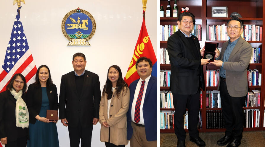 Stanford Scholars Honored with Mongolian Presidential Commemorative Coin