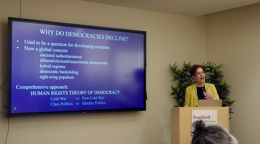 Zehra F. Kabasakal Arat presented her research in a CDDRL seminar on January 29, 2026.