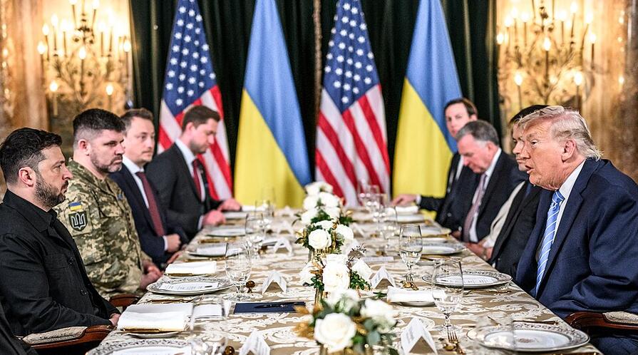 Trump and Zelensky at Mar-a-lago