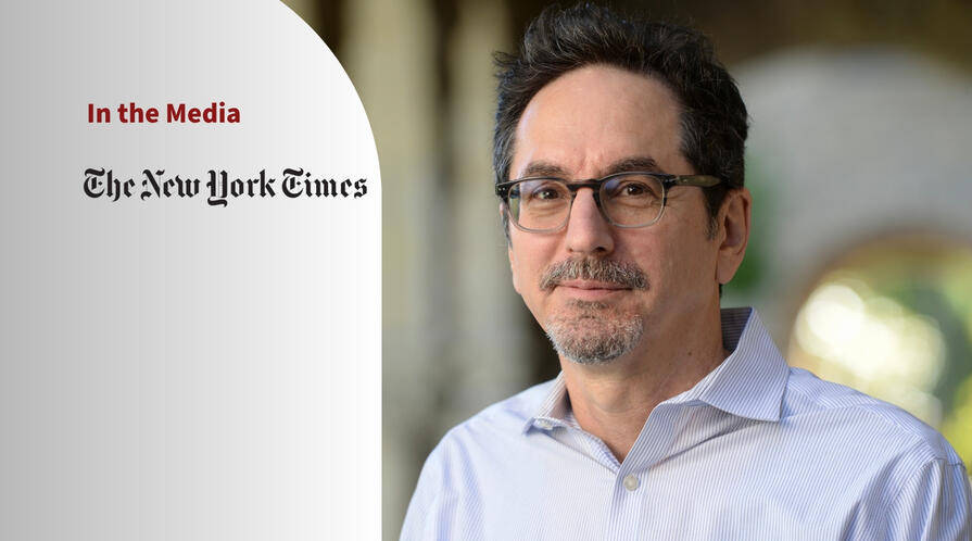 Portrait photo of Matthew Kohrman and logo of the New York Times with text "In the Media."
