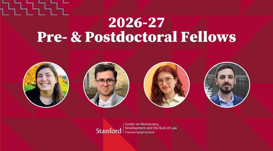 2026-27 CDDRL Pre and Postdoctoral Fellows