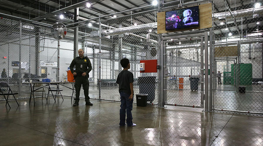 A child being held at a CBP facility