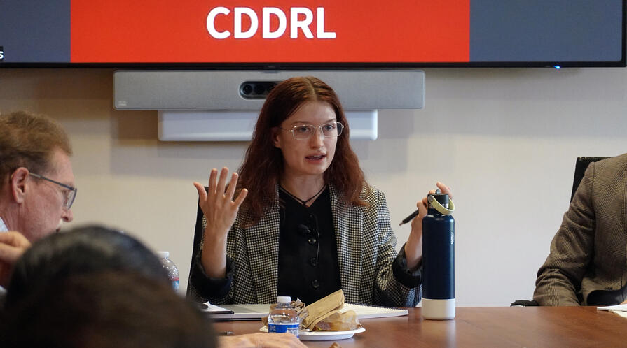 Emily Russell presented her research in a CDDRL seminar on September 24, 2026.