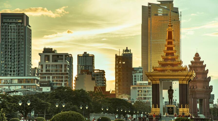 Phnom Penh City sunset