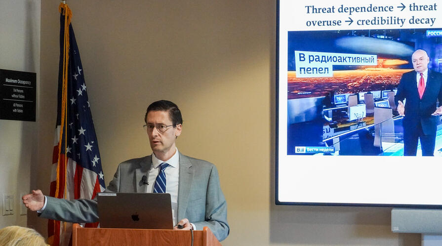 Aleksandar Matovski presented his research at a CDDRL/TEC co-sponsored Rethinking European Development and Security (REDS) seminar on October 8, 2026.