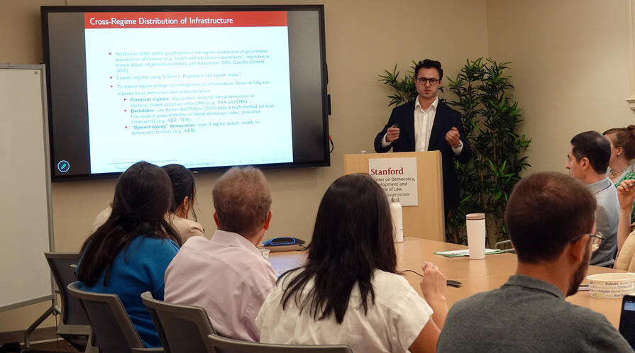 Chris Dann presented his research in a CDDRL seminar on October 15, 2026.