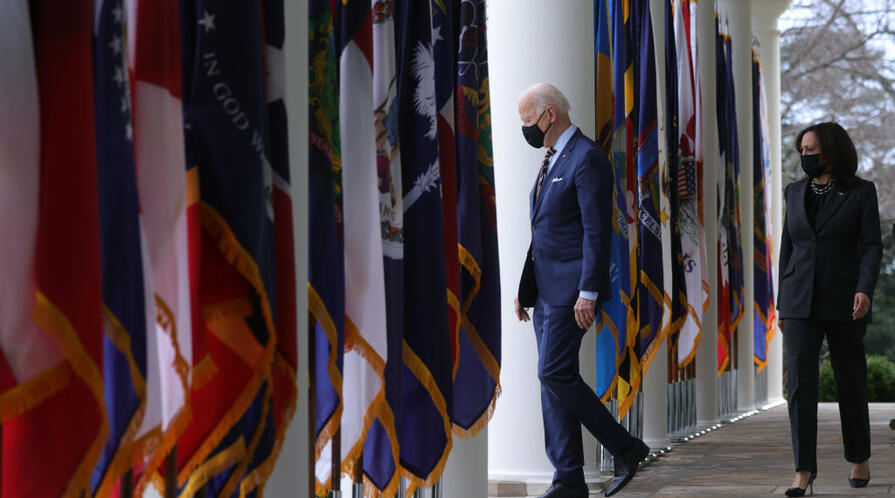 Joe Biden in the Rose Garden