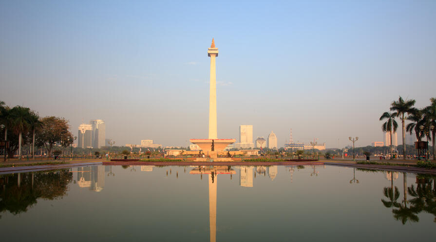 The National Monument in Jakarta City, Indonesia.