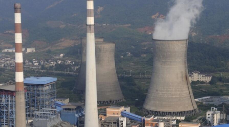 Reuters coal burning power plant near the Yangzte River in Tongling scenery