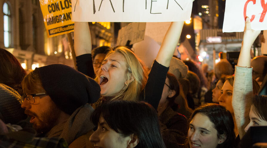 protesters at trump tower 11 10   20