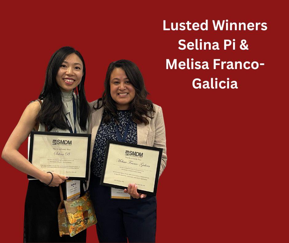 SMDM Lusted Winners 2025 Selina Pi and Melissa Franco-Galicia