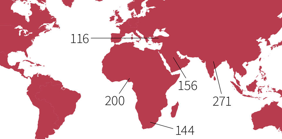 Map of where participants hailed from.