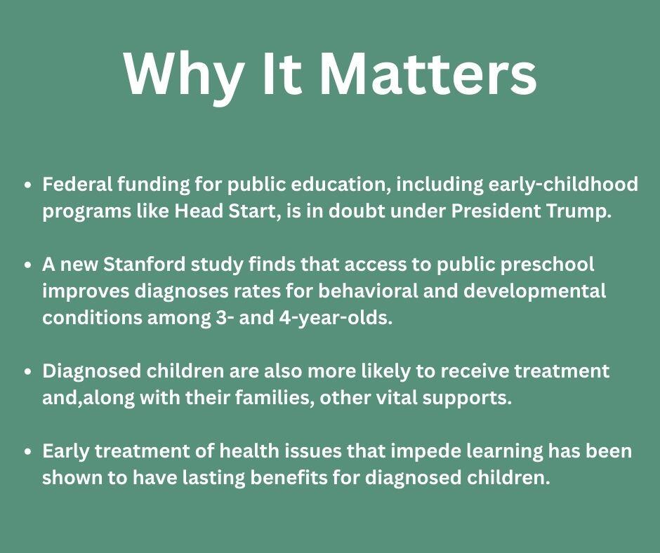 A text box on benefits of public preschool