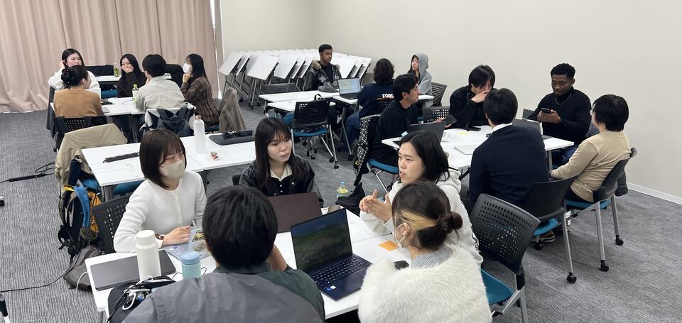 students working in a classroom