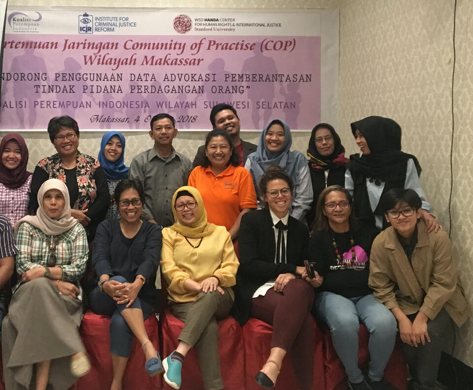 Jessie Brunner at a community of practice meeting for anti-trafficking practitioners in Jakarta, Indonesia in February 2019. Jessie Brunner at Trafficking Conference in Indonesia