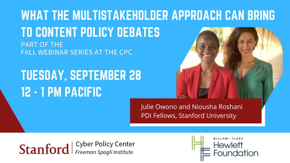 Julie Owono &amp; Dr. Niousha Roshani Event September 28