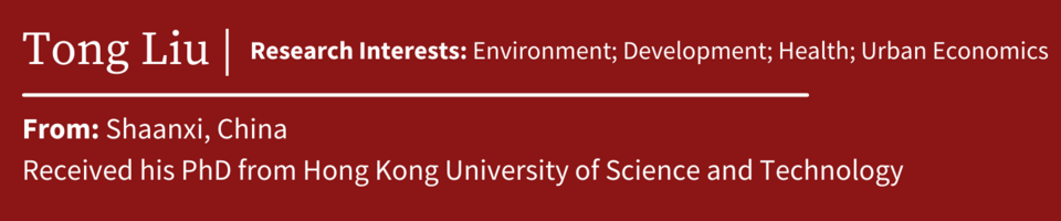 Tong Liu, research interest in environmental sustainability.